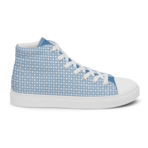 Snail Motif High Top Canvas Shoes - Blue