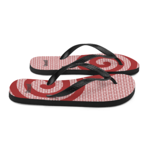 Snail Motif Flip-Flops - Red