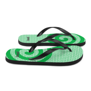 Snail Motif Flip-Flops - Green